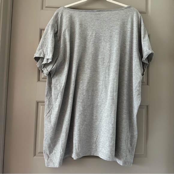asos curve gray v-neck shirt - Picture 2 of 3